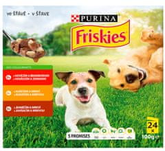 Friskies Dog adult multipack hovädzie/kuracie/jahňacie v šťave 4×(96×100 g)