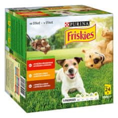 Friskies Dog adult multipack hovädzie/kuracie/jahňacie v šťave 96×100 g