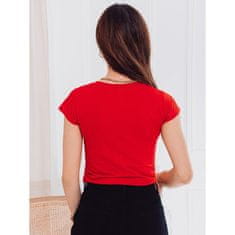 Edoti Dámske jednofarebné tričko KATY red MDN17366 L