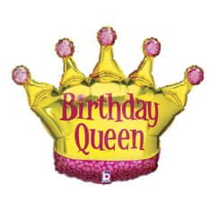 Grabo Fóliový balón supershape Birthday Queen 91cm