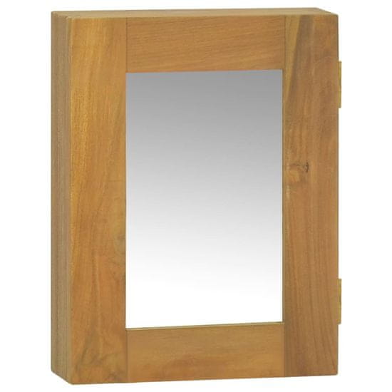 Vidaxl Zrkadlová skrinka, 30x10x40 cm, masívne teakové drevo
