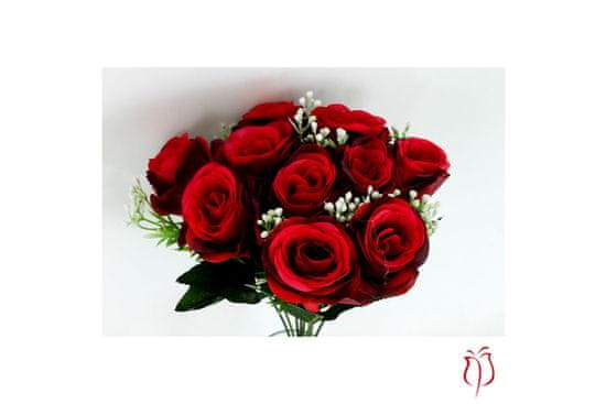 Autronic Ruže, puget, farba červená. Kvetina umelá. KU4138