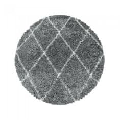 eoshop Kusový koberec Alvor shaggy 3401 grey (Variant: Kruh priemer 80 cm)