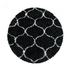 eoshop Kusový koberec Salsa shaggy 3201 antraciet (Variant: Kruh priemer 80 cm)
