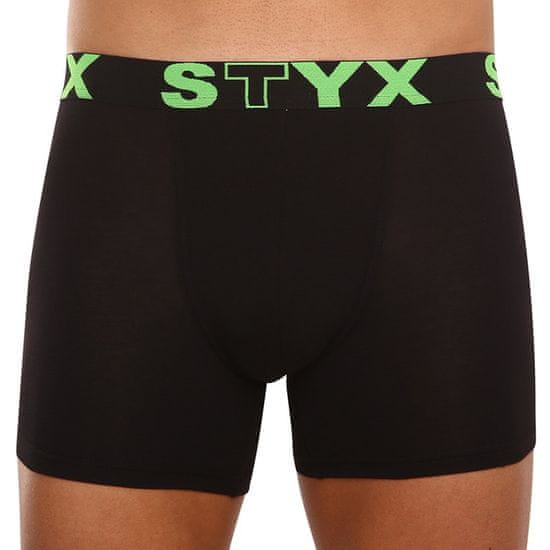 Styx Pánske boxerky long športová guma čierne (U962)