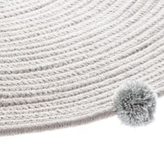 Atmosphera Detský koberec s brmbolcami sivý 90 cm