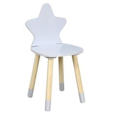 Home DECO Factory Detská stolička v tvare hviezdičky sivá