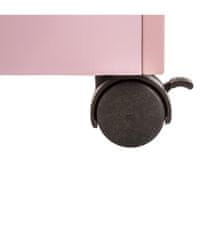 Atmosphera Detský drevený box na kolieskách ružový 28x48x28 cm