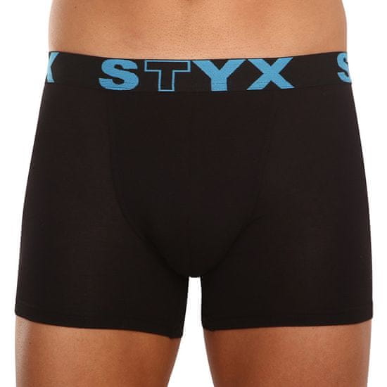 Styx Pánske boxerky long športová guma čierne (U961)