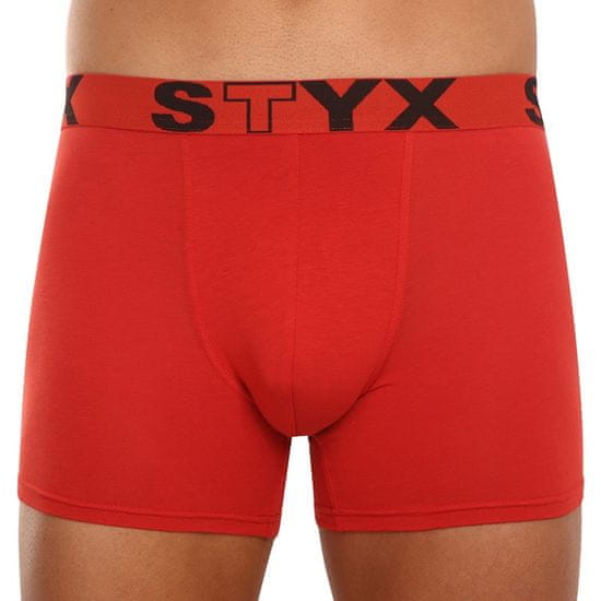 Styx Pánske boxerky long športová guma červené (U1064)