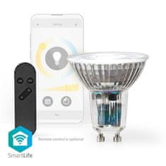Nedis Múdra žiarovka SmartLife bodová, Wi-Fi, GU10, 345 lm, 4.9 W, Teplá - studená bílá