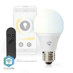 Nedis Múdra žiarovka SmartLife klasik, Wi-Fi, E27, 806 lm, 9 W, Teplá - studená bílá
