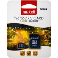 Maxell Paměťová karta MicroSDXC 64GB CL10 + adpt 854988