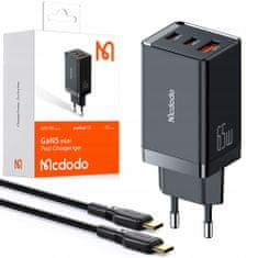 Mcdodo MCDODO GaN 5 PRO FAST USB-C USB-A 65W PHONE CHARGER CH-1542