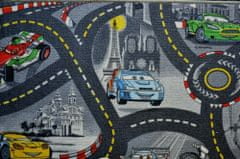 eoshop Detský koberec The World od Cars 97 sivý (Variant: 200 x 200 cm)
