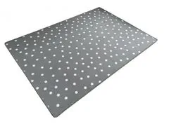 eoshop Detský koberec Puntík sivý (Variant: Okrúhly priemer 57 cm)