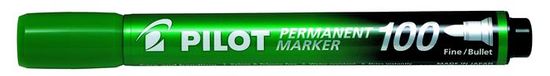 Pilot Permanentný popisovač "Permanent Marker 100", zelená, 1 mm, kužeľový hrot, SCA-100-G