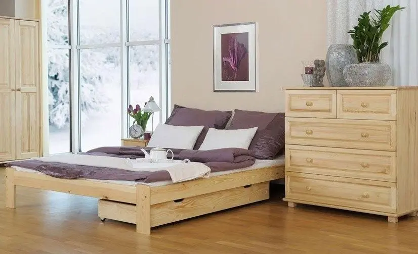 eoshop Drevená posteľ Celinka 160x200 + rošt ZADARMO (Farba dreva: Jelša)