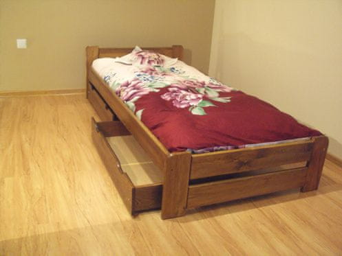 eoshop Úložný priestor pod posteľ v200 x š57 x h26 cm (Farba dreva: Borovica)