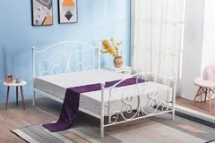 Halmar Kovová jednolôžková posteľ s roštom Panama 90 - biela
