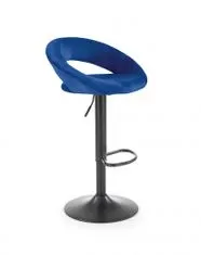 Halmar Barová stolička H102, modrá, látka / kov