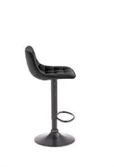 Halmar Barová stolička H95, čierna, látka / kov