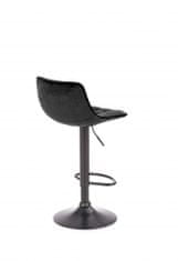 Halmar Barová stolička H95, čierna, látka / kov
