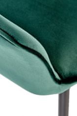 Halmar Barová stolička H107, zelená, látka / kov
