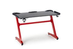 Halmar PC stôl B49, čierna / červená, lamino / kov