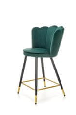Halmar Barová stolička H106, zelená, zamat / kov