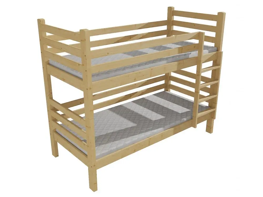 eoshop Poschodová posteľ M 007 NEW* (Rozmer: 80 x 190 cm, Priestor medzi lôžkami: 100 cm, Farba dreva: farba biela)