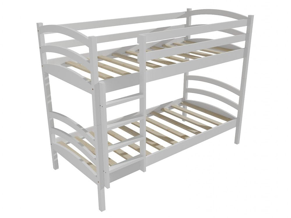 eoshop Poschodová posteľ PP 016 (Rozmer: 80 x 180 cm, Priestor medzi lôžkami: 90 cm, Farba dreva: farba biela)