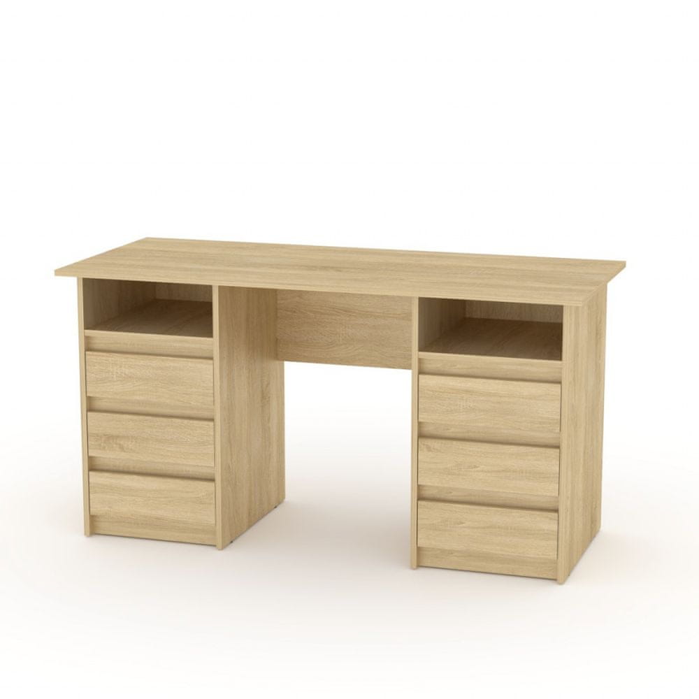 eoshop Písací stôl DEKAN-3 ABS (Farba dreva: dub sonoma)