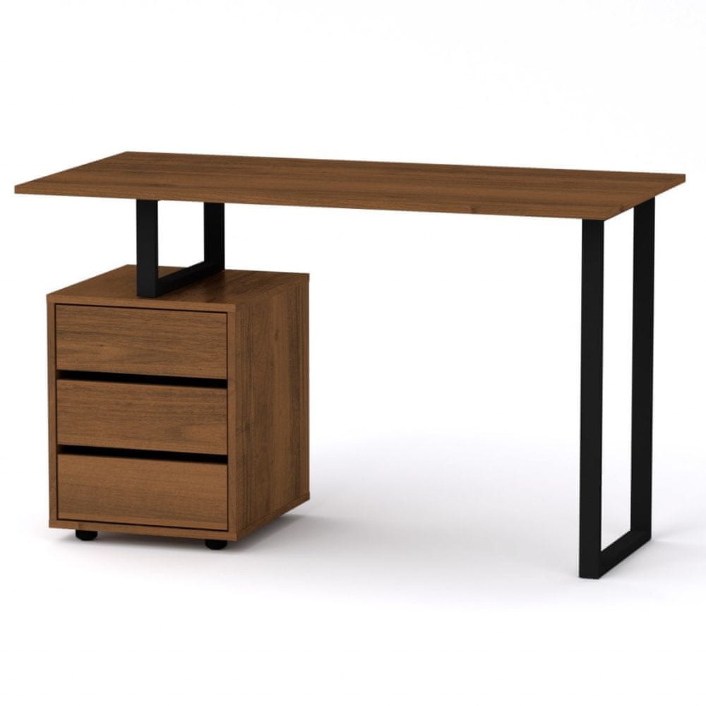 eoshop Písací stôl LOFT-2 ABS (Farba dreva: orech)