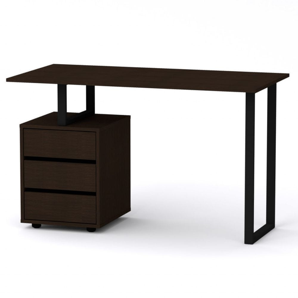 eoshop Písací stôl LOFT-2 ABS (Farba dreva: wenge)