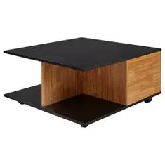 Bruxxi Konferenčný stolík Dera, 70 cm, čierna