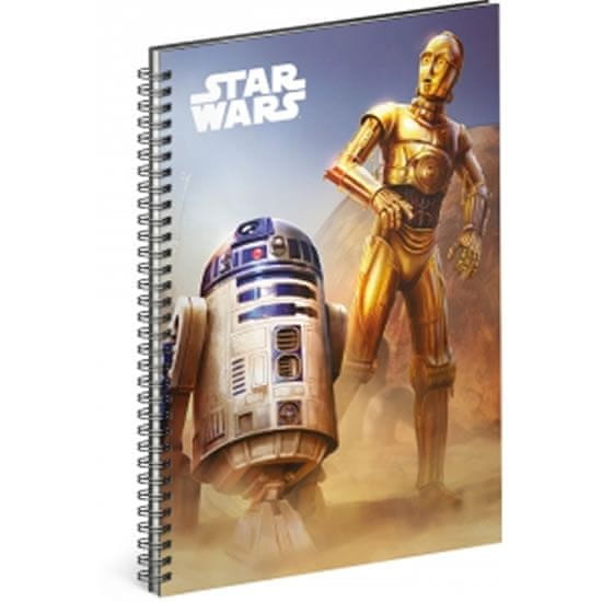 Zápisník - Star Wars/Droid, A5, linajkový, špirálový