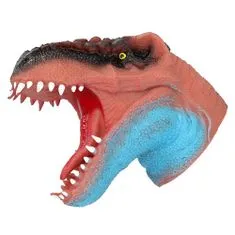 Dino World Tyrannosaurus rex na ruku ASST, Hnedo-modrý, silikónový