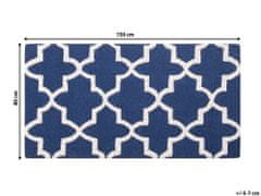 Beliani Bavlnený koberec 80 x 150 cm modrý SILVAN
