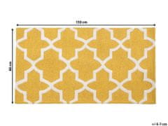 Beliani Bavlnený koberec 80 x 150 cm žltý SILVAN