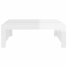 Vidaxl Konferenčný stolík biely 100x100x35 cm vysoký lesk drevotrieska