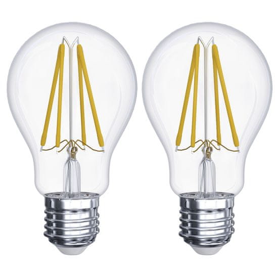 EMOS LED žiarovka Filament A60 6W E27 teplá biela