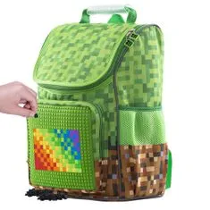 Školská aktovka Minecraft zeleno-hnedá