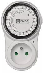 EMOS časovač – mechanická spínací zásuvka TF-16 (P5503)