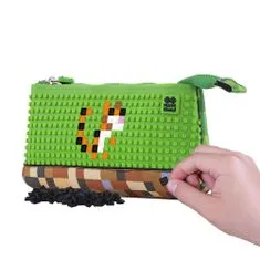 Pixie Crew Veľké puzdro Minecraft zeleno-hnedý