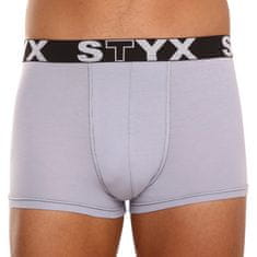 Styx 3PACK pánske boxerky športová guma sivé (G10676767) - veľkosť S