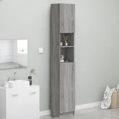 Vidaxl Kúpeľňová skrinka sivá sonoma 32x25,5x190 cm spracované drevo