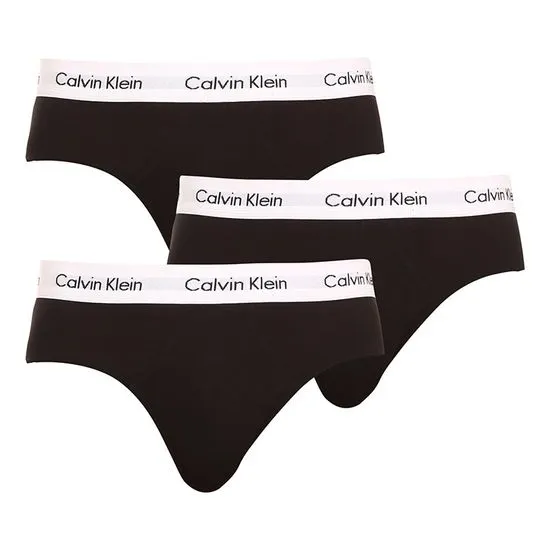 Calvin Klein 3PACK pánske slipy čierne (U2661G-001)