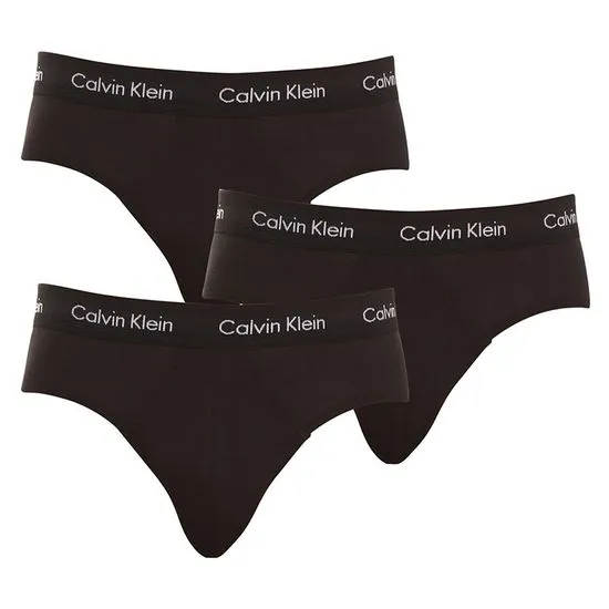 Calvin Klein 3PACK pánske slipy čierne (U2661G-XWB)