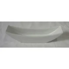 Autronic Váza keramická, tvar vaničky, biela, súprava 3 ks HL9027-WH